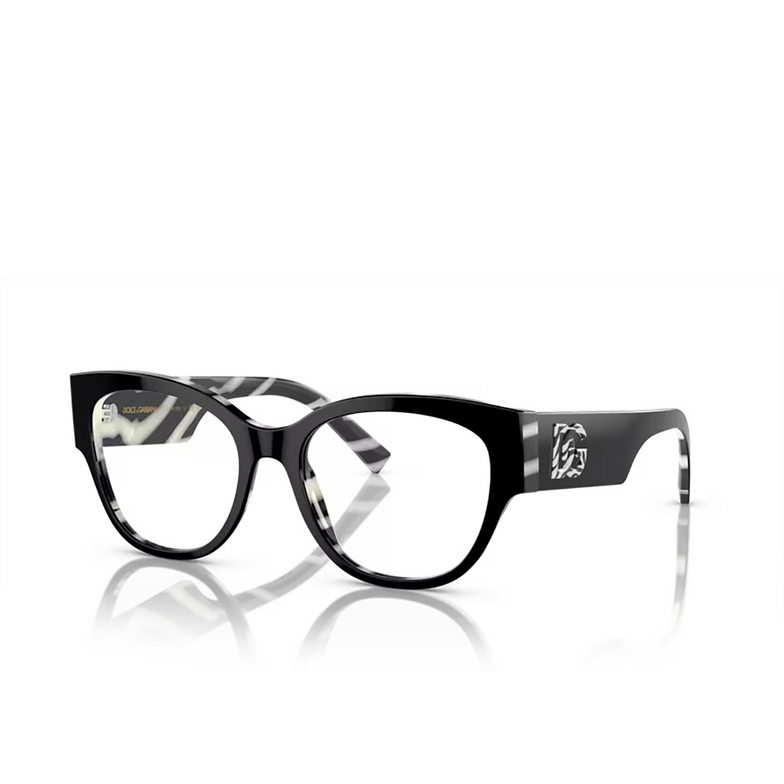 Dolce & Gabbana DG3377 Eyeglasses 3372 black on zebra - 2/4