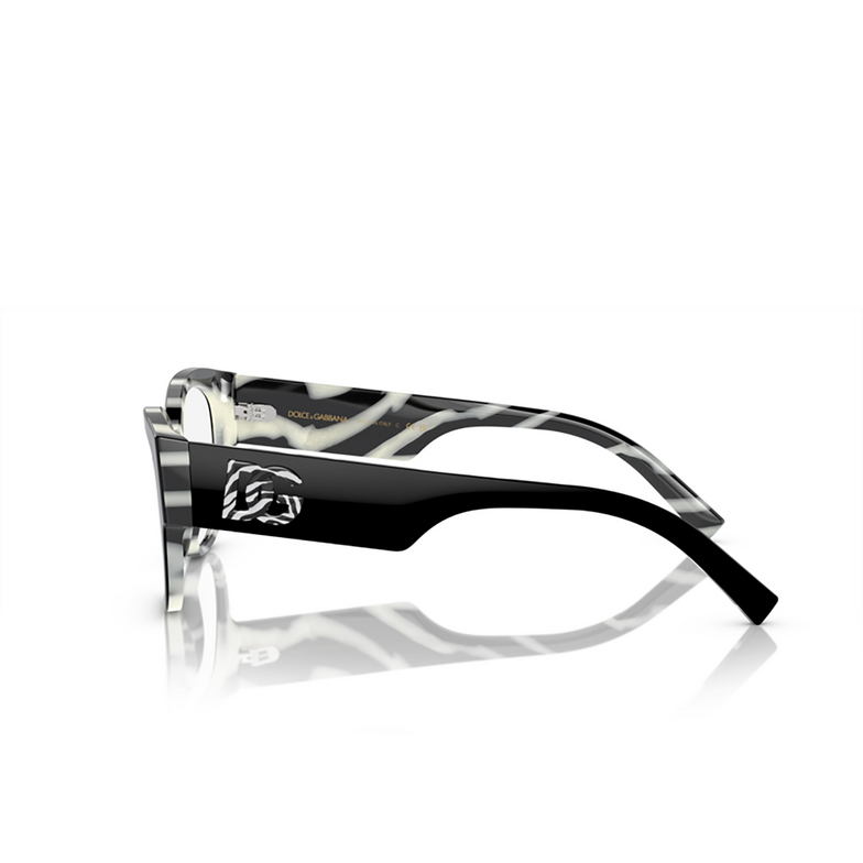 Dolce & Gabbana DG3377 Eyeglasses 3372 black on zebra - 3/4
