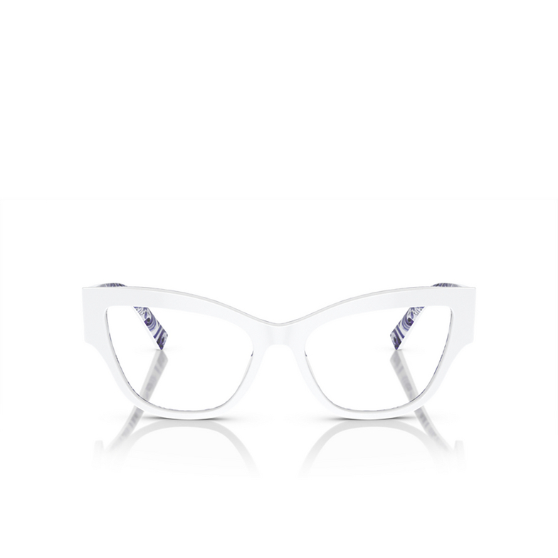 Dolce & Gabbana DG3378 Eyeglasses 3371 white on blue maiolica - 1/4