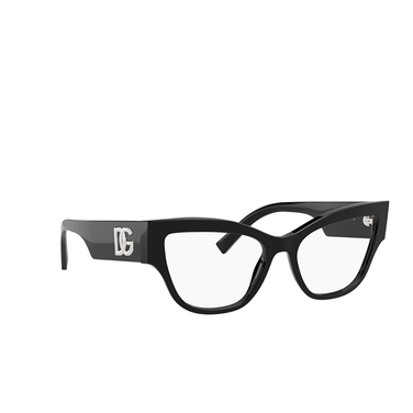 Dolce & Gabbana DG3378 Eyeglasses 501 black - three-quarters view