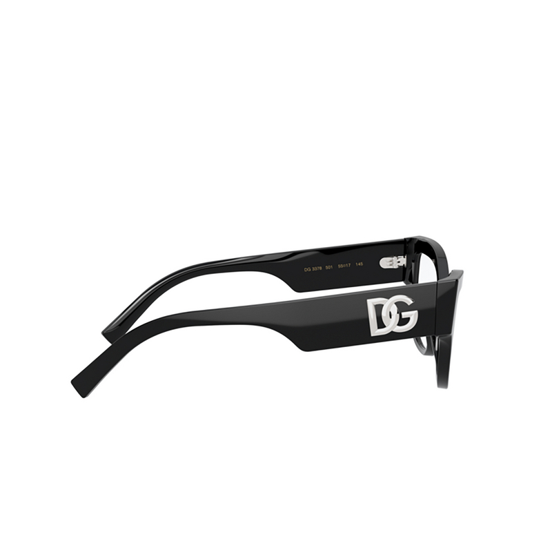 Dolce & Gabbana DG3378 Eyeglasses 501 black - 3/4