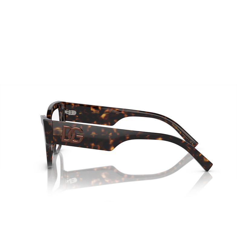 Dolce & Gabbana DG3378 Eyeglasses 502 havana - 3/4