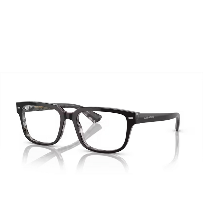 Dolce & Gabbana DG3380 Eyeglasses 3403 black on grey havana - 2/4