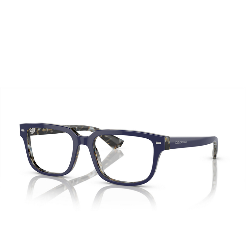 Dolce & Gabbana DG3380 Eyeglasses 3423 blue on blue havana - 2/4