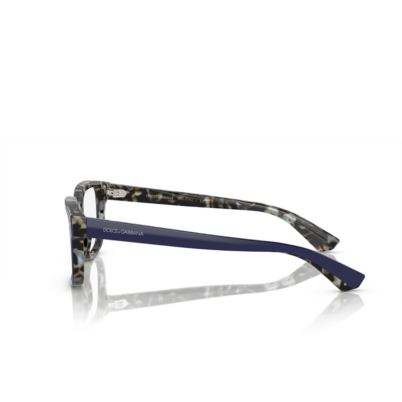 Dolce & Gabbana DG3380 Eyeglasses 3423 blue on blue havana - 3/4