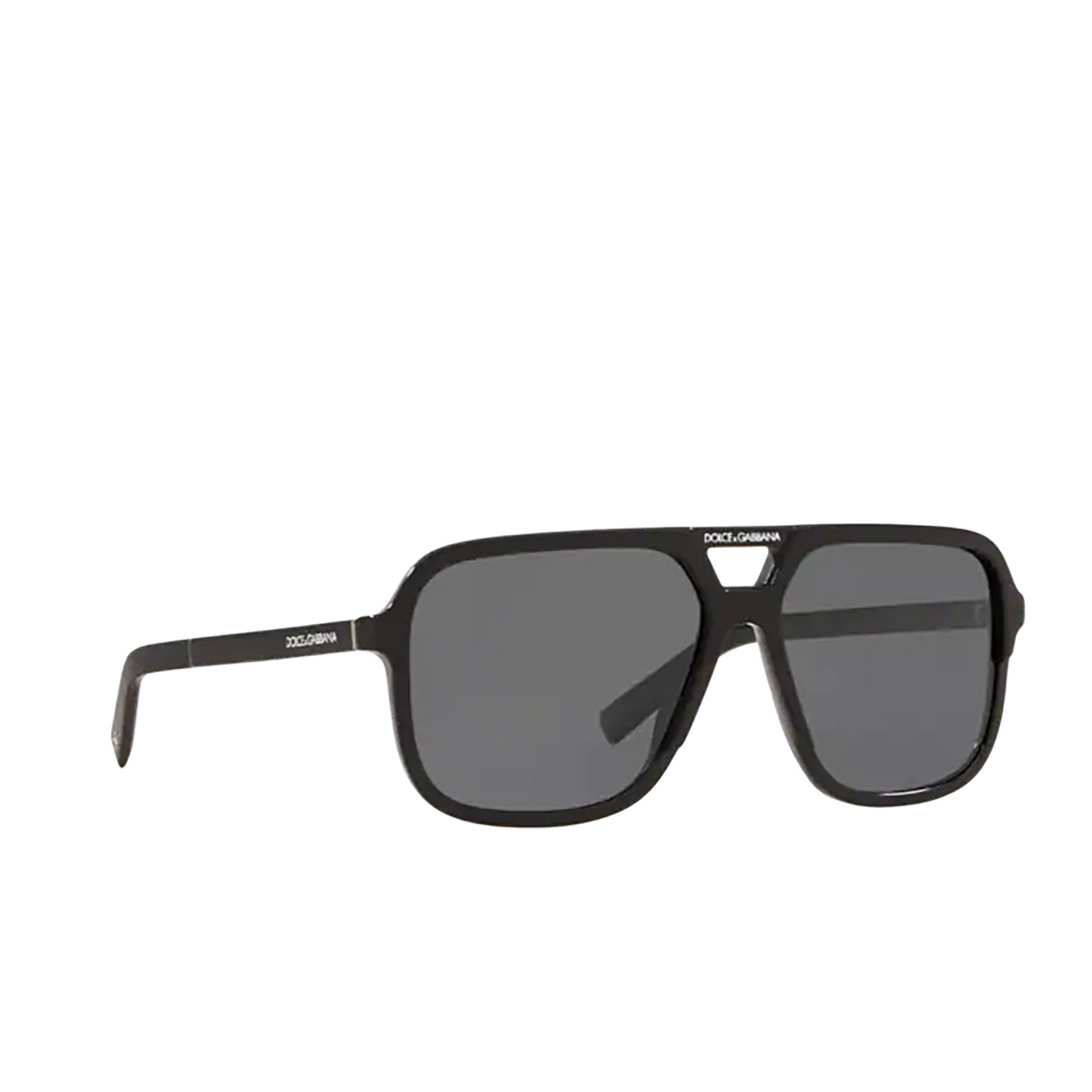 Dolce & Gabbana DG4354 Sunglasses 193481 Black - three-quarters view