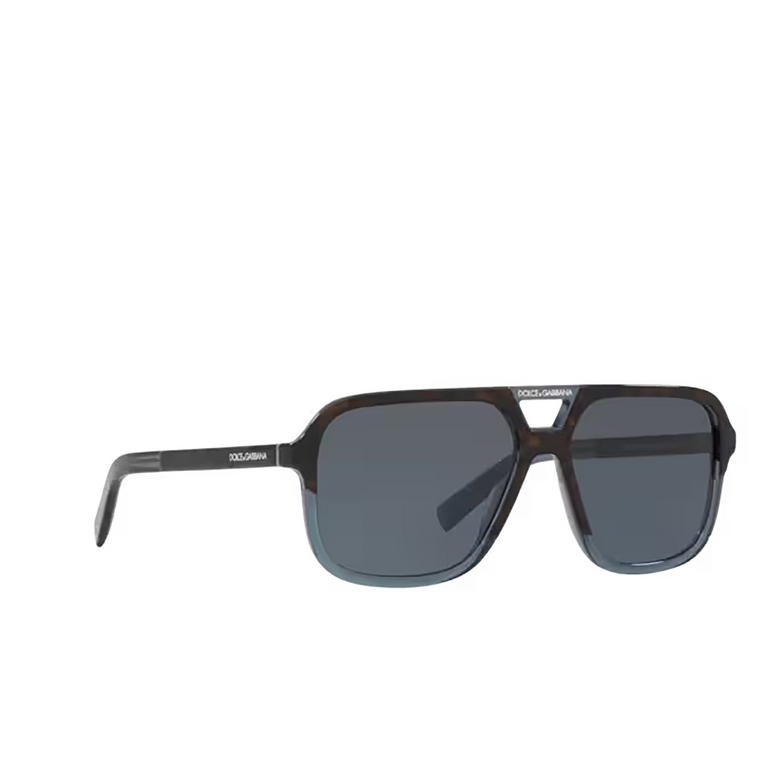 Dolce & Gabbana DG4354 Sunglasses 320980 havana transparent blue - 2/4