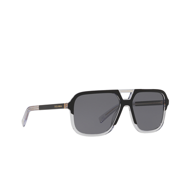 Gafas de sol Dolce & Gabbana DG4354 501/81 top black on crystal - Vista tres cuartos