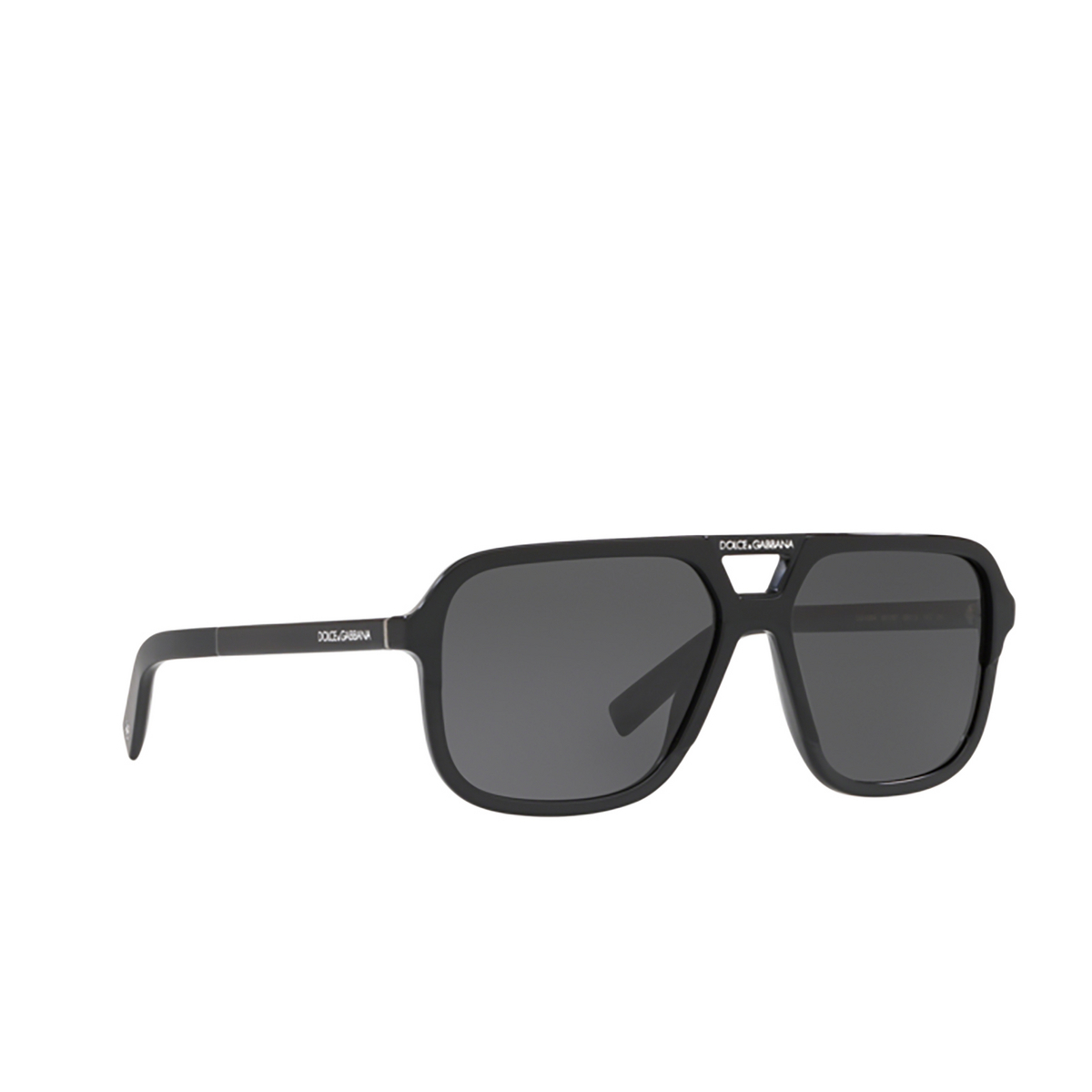 Dolce & Gabbana DG4354 Sunglasses 501/87 Black - three-quarters view
