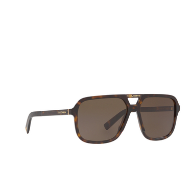 Dolce & Gabbana DG4354 Sunglasses 502/73 havana - three-quarters view