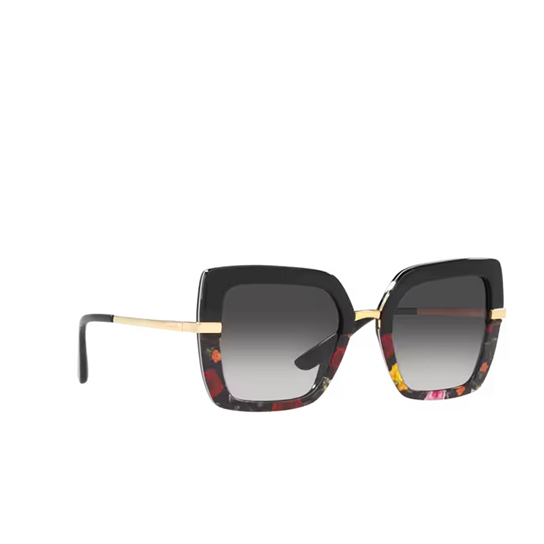Dolce & Gabbana DG4373 Sunglasses 34008G black on winter flowers print - 2/4