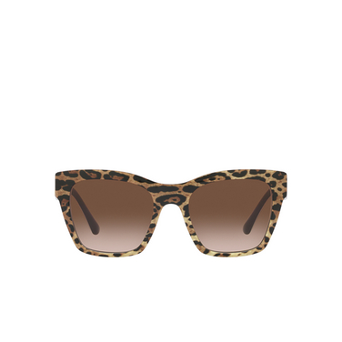 Gafas de sol Dolce & Gabbana DG4384 316313 leo brown on black - Vista delantera