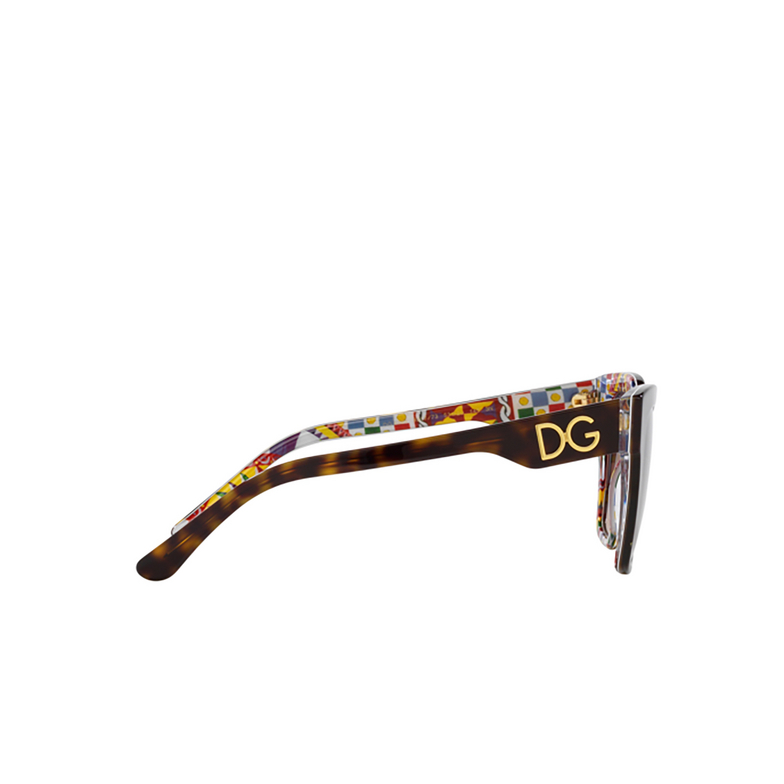 Dolce & Gabbana DG4384 Sunglasses 321773 havana on white barrow - 3/4