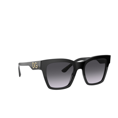 Gafas de sol Dolce & Gabbana DG4384 501/8G black - Vista tres cuartos