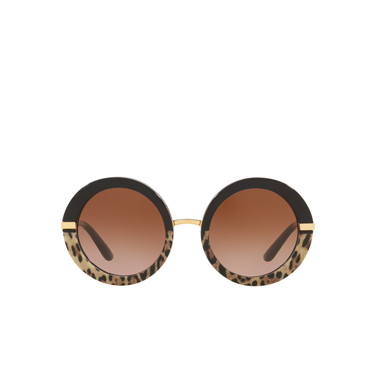 Occhiali da sole Dolce & Gabbana DG4393 324413 Black/leo print - 1/4