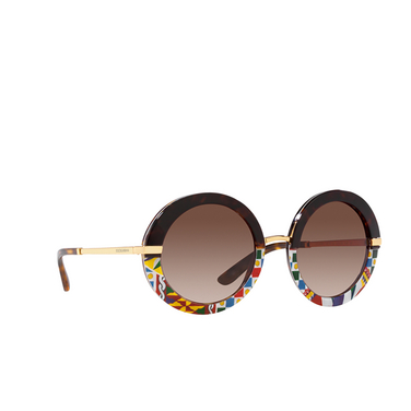 Dolce & Gabbana DG4393 Sunglasses 327813 top havana / handcart - three-quarters view