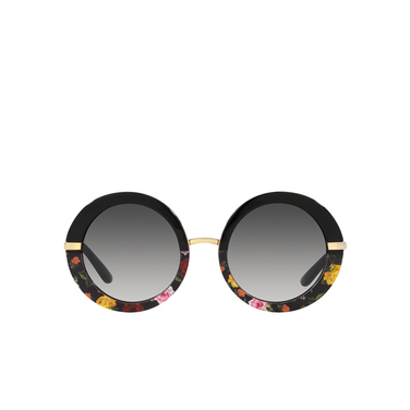Gafas de sol Dolce & Gabbana DG4393 34008G black on winter flowers print - Vista delantera