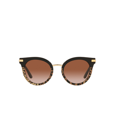 Occhiali da sole Dolce & Gabbana DG4394 324413 black/leo print - frontale
