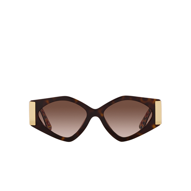 Dolce & Gabbana DG4396 Sunglasses 321713 havana on white barrow - 1/4