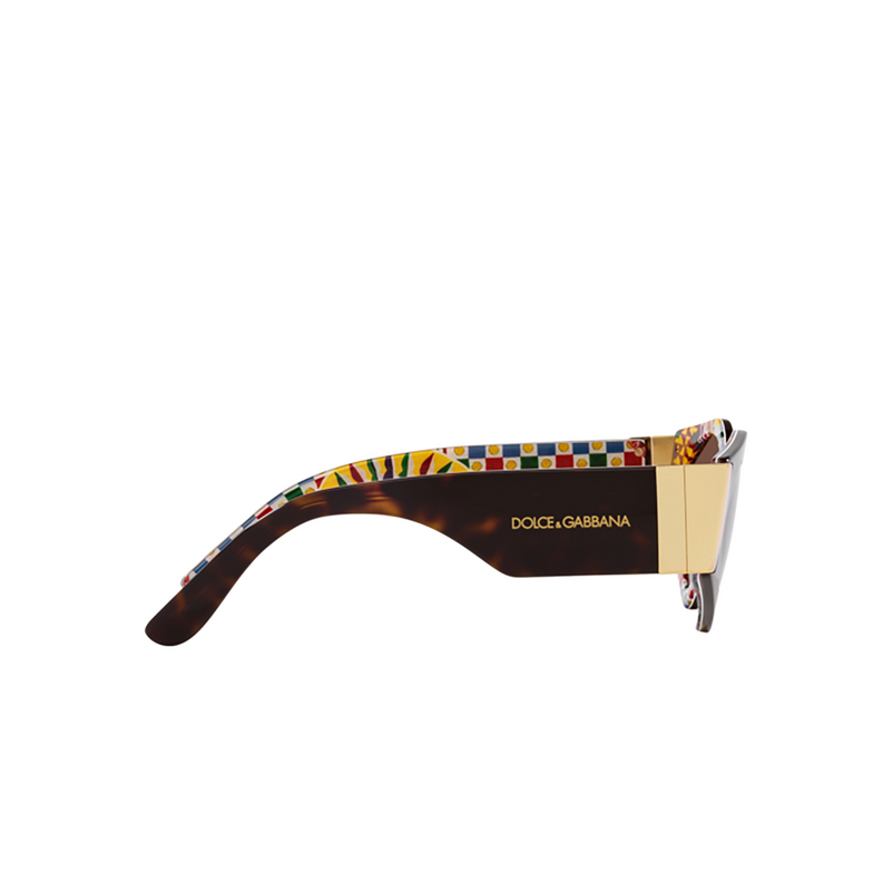 Dolce & Gabbana DG4396 Sunglasses 321713 havana on white barrow - 3/4