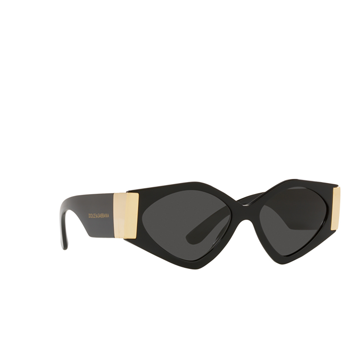 Dolce & Gabbana DG4396 Sunglasses 501/87 Black - three-quarters view
