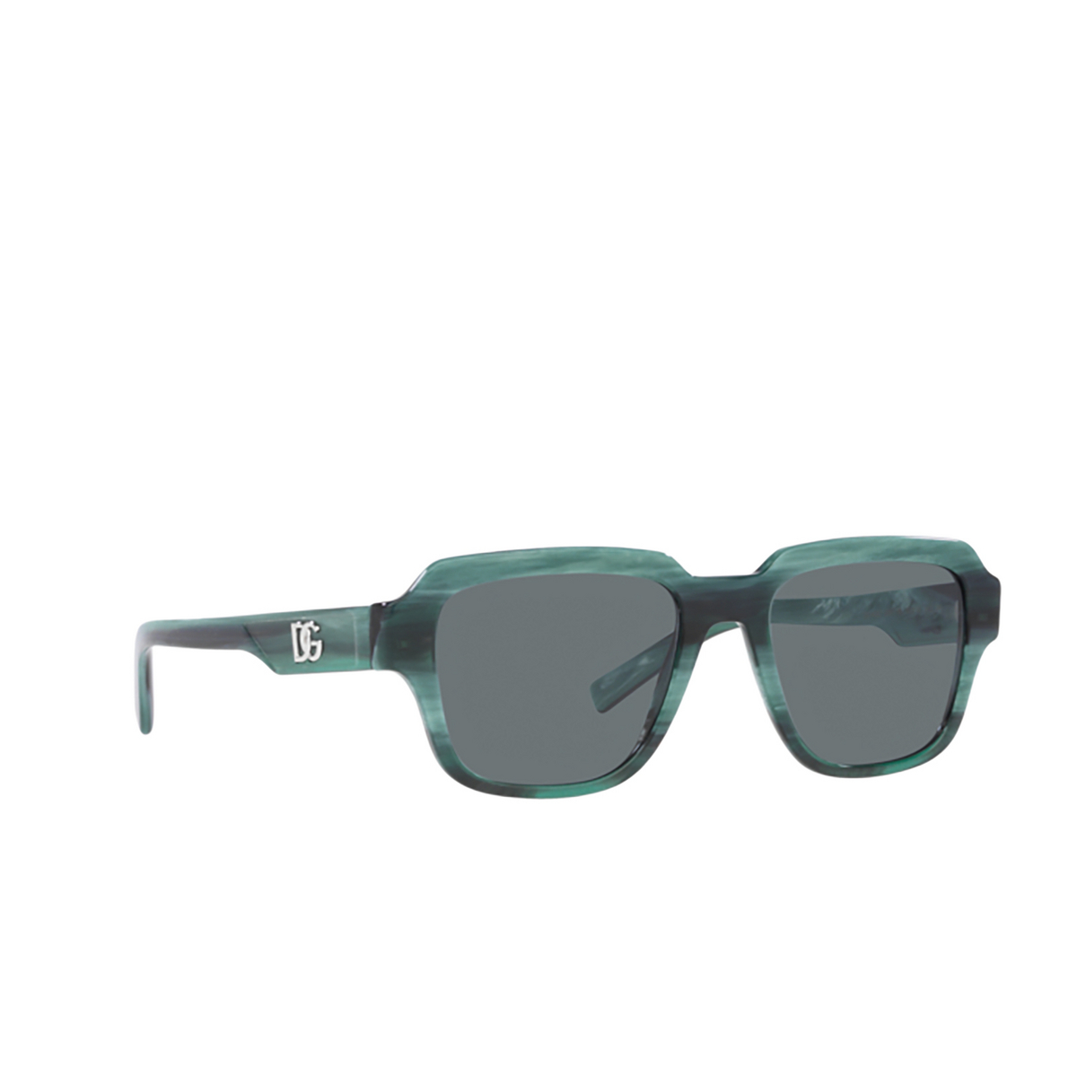 Dolce & Gabbana DG4402 Sunglasses 339180 Blue Horn - three-quarters view