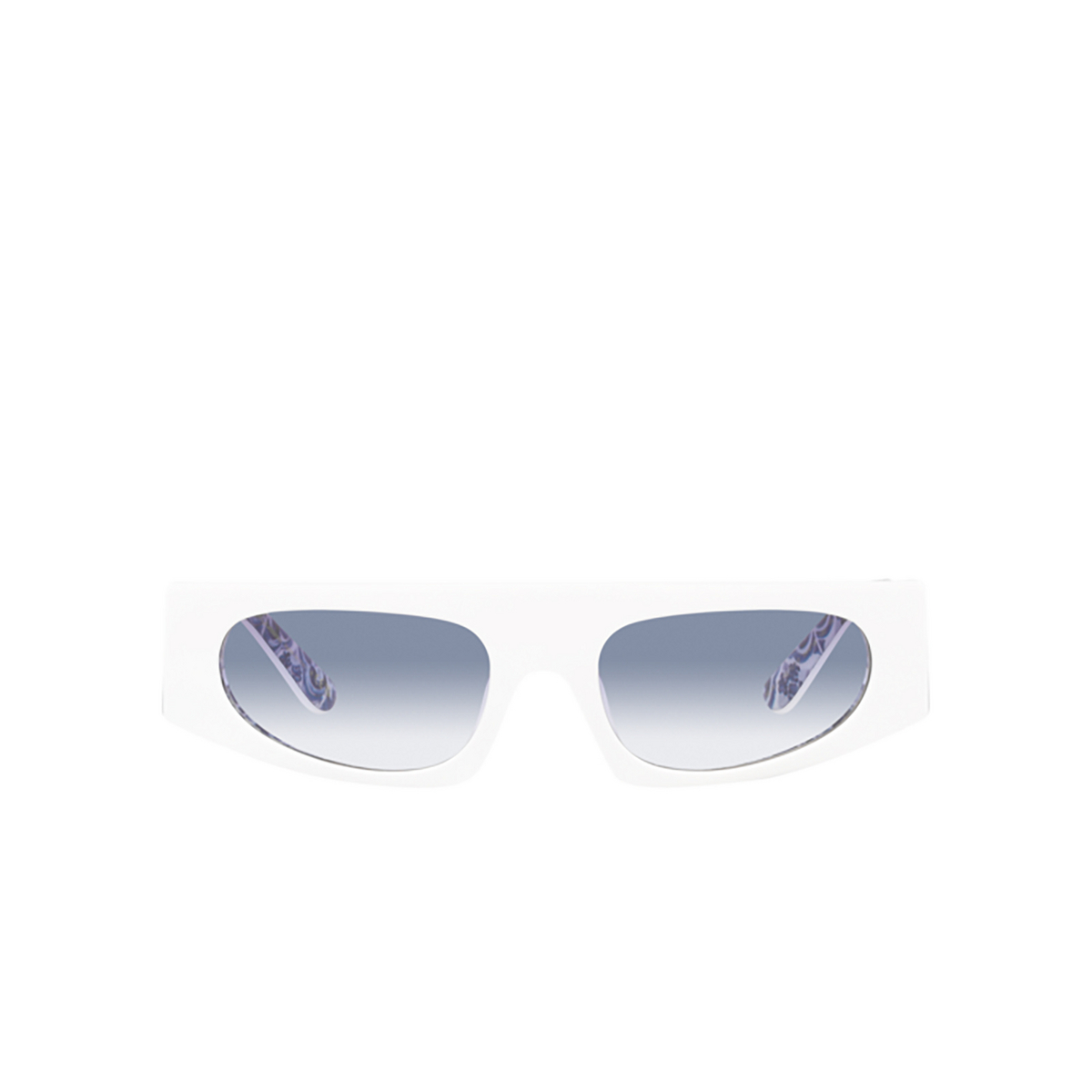Dolce & Gabbana DG4411 Sunglasses 337119 White On Blue Maiolica - front view