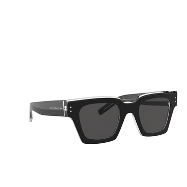 Gafas de sol Dolce & Gabbana DG4413 675/R5 black/crystal - Vista tres cuartos