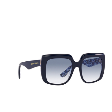 Gafas de sol Dolce & Gabbana DG4414 341419 blue on blue maiolica - Vista tres cuartos