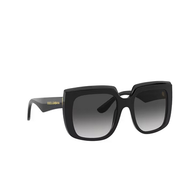 Lunettes de soleil Dolce & Gabbana DG4414 501/8G black on transparent black - Vue trois quarts