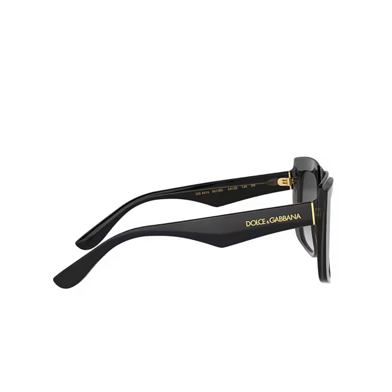 Dolce & Gabbana DG4414 Sunglasses 501/8G black on transparent black - 3/4