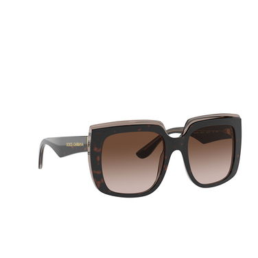 Occhiali da sole Dolce & Gabbana DG4414 502/13 havana on transparent brown - tre quarti