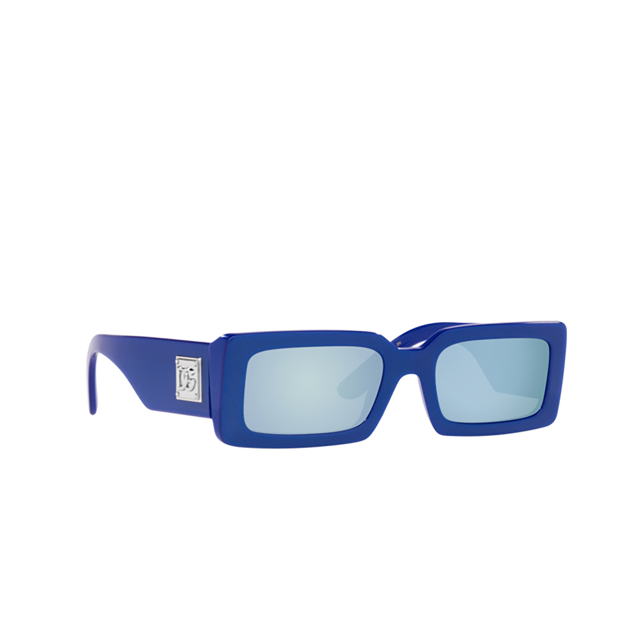 Dolce & Gabbana DG4416 Sunglasses 337833 Metallic Blue - three-quarters view
