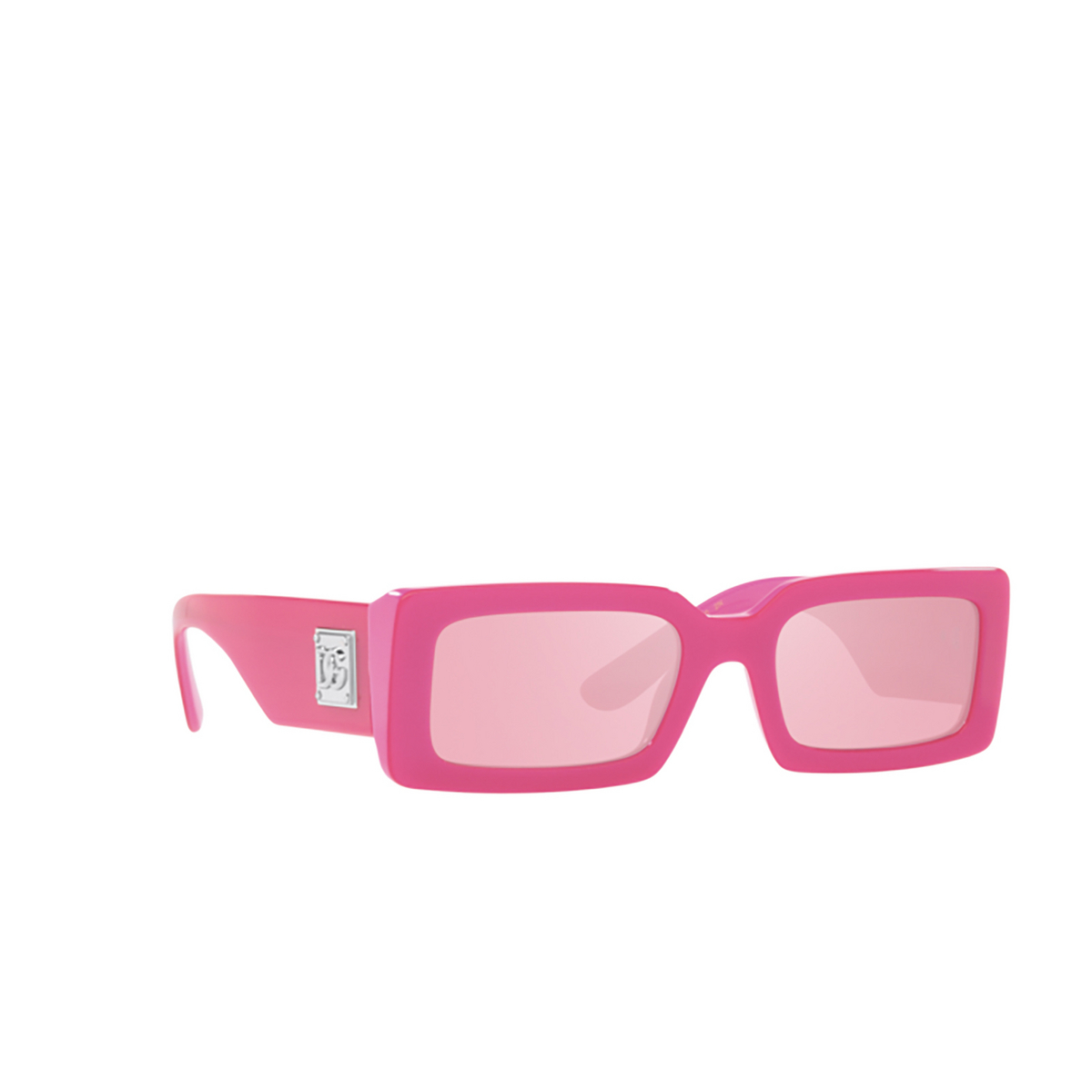 Dolce & Gabbana DG4416 Sunglasses 33794Z Metallic Pink - three-quarters view