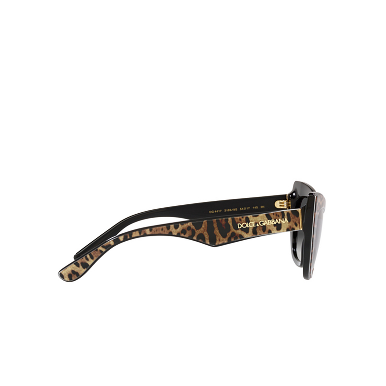 Occhiali da sole Dolce & Gabbana DG4417 31638G leo brown / black - 3/4