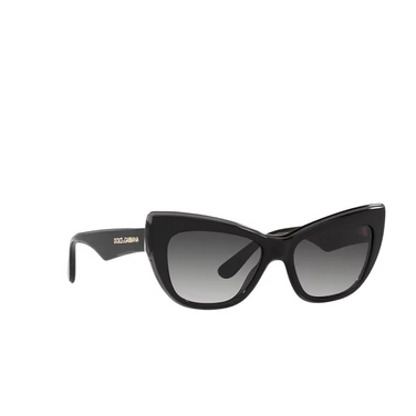 Dolce & Gabbana DG4417 Sunglasses 32468G black / transparent grey - three-quarters view