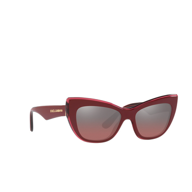 Dolce & Gabbana DG4417 Sunglasses 32477E bordeaux / transparent bordeaux - three-quarters view