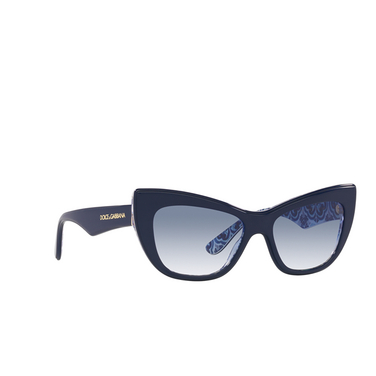 Dolce & Gabbana DG4417 Sunglasses 341419 blue on blue maiolica - three-quarters view