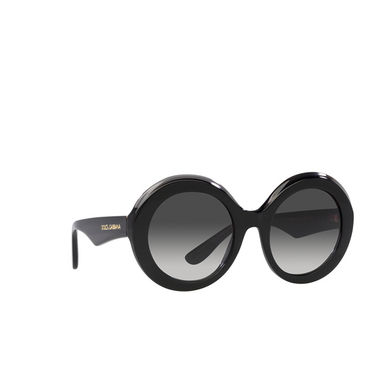 Dolce & Gabbana DG4418 Sunglasses 32468g black / transparent grey - three-quarters view