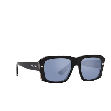 Dolce & Gabbana DG4430 Sunglasses 34031U black on grey havana - three-quarters view