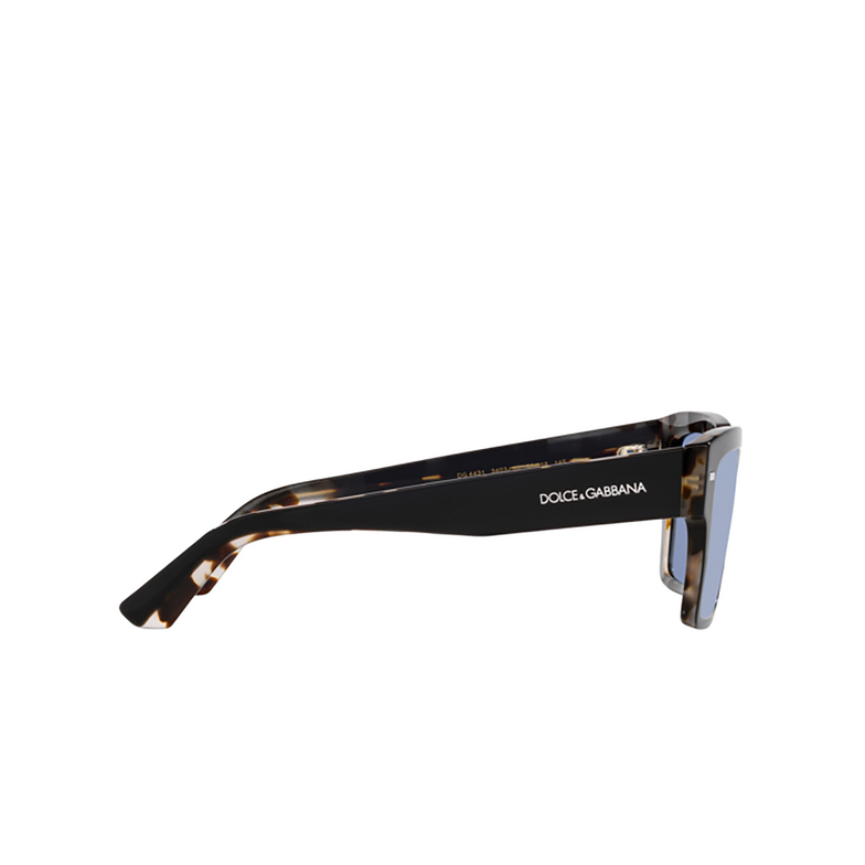 Dolce & Gabbana DG4431 Sunglasses 34031U black on grey havana - 3/4