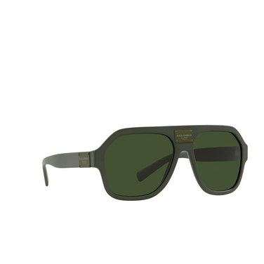 Dolce & Gabbana DG4433 Sunglasses 329771 matte dark green - three-quarters view