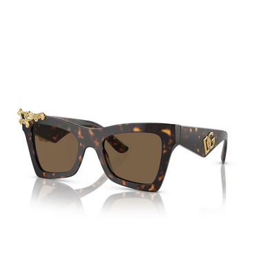 Gafas de sol Dolce & Gabbana DG4434 502/73 havana - Vista tres cuartos