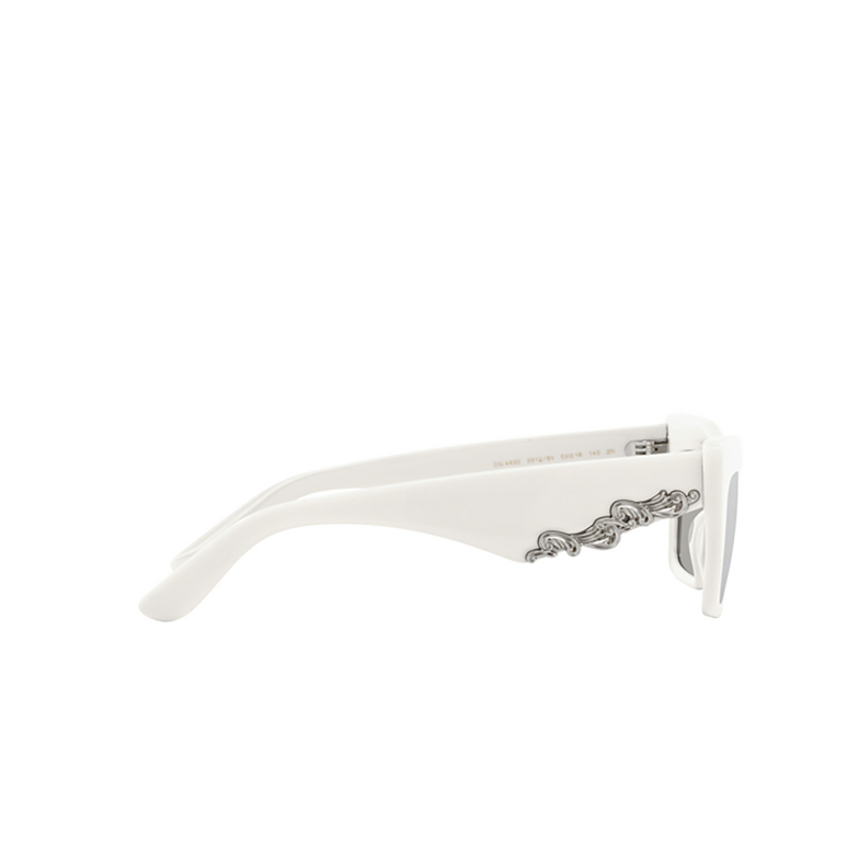 Lunettes de soleil Dolce & Gabbana DG4435 33128V white - 3/4