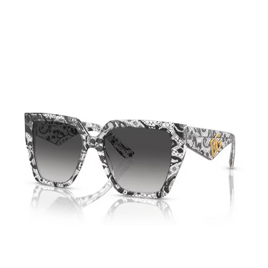 Dolce & Gabbana DG4438 Sunglasses 32878G black lace - three-quarters view