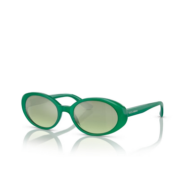 Gafas de sol Dolce & Gabbana DG4443 306852 milky green - Vista tres cuartos