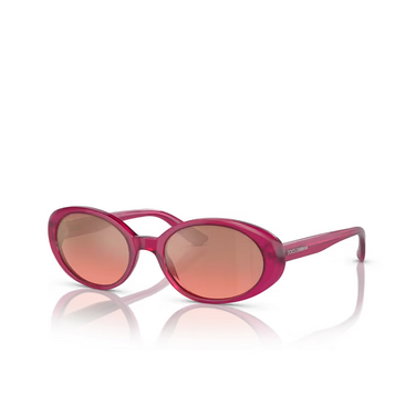 Gafas de sol Dolce & Gabbana DG4443 32266F milky pink - Vista tres cuartos