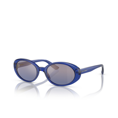 Gafas de sol Dolce & Gabbana DG4443 339833 milky blue - Vista tres cuartos