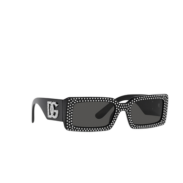 Gafas de sol Dolce & Gabbana DG4447B 501/87 black - Vista tres cuartos