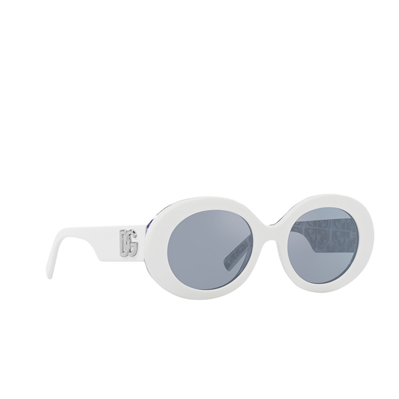 Dolce & Gabbana DG4448 Sunglasses 337155 white on blue maiolica - 2/4